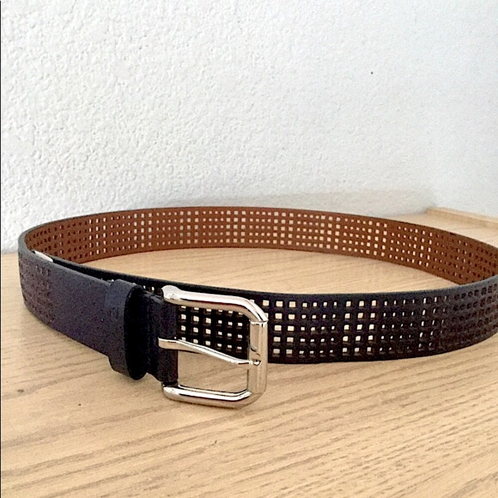 Chaps Leather Perforated Belt